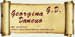 Georgina Dančuo vizit kartica